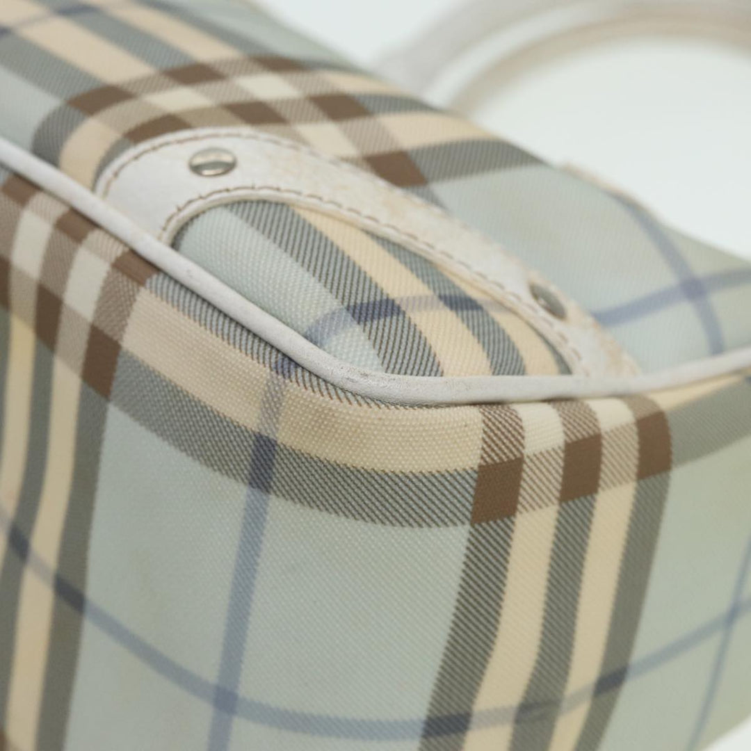 Burberry Nova Check Hand Bag PVC Blue Auth yk13985