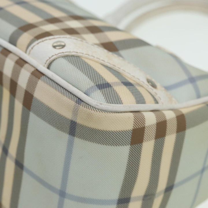 Burberry Nova Check Hand Bag PVC Blue Auth yk13985