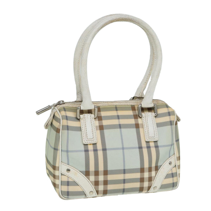 Burberry Nova Check Hand Bag PVC Blue Auth yk13985