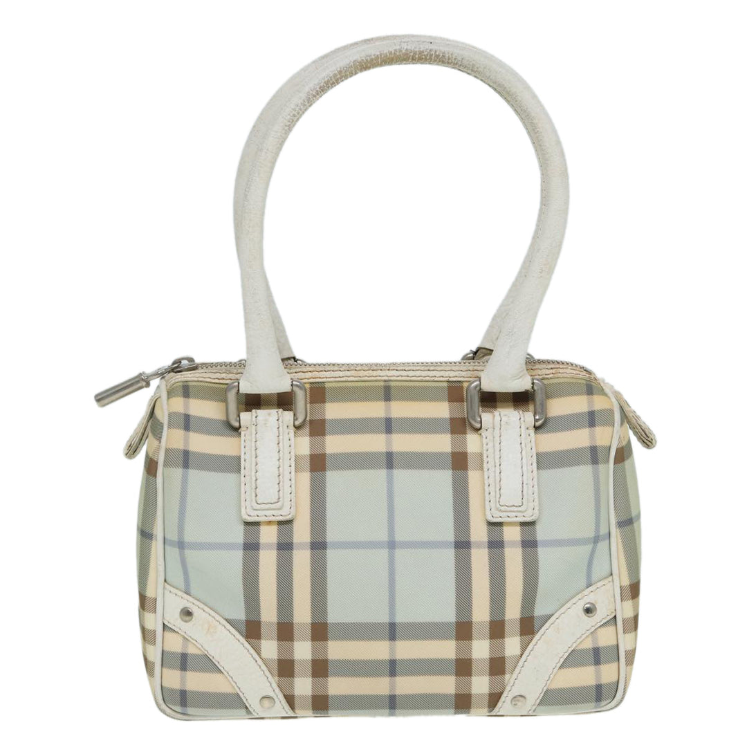 Burberry Nova Check Hand Bag PVC Blue Auth yk13985