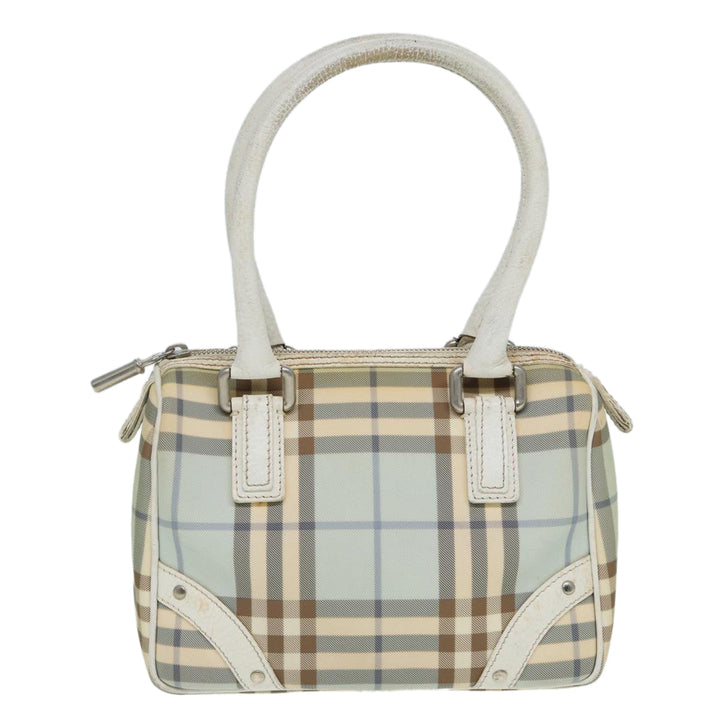 Burberry Nova Check Hand Bag PVC Blue Auth yk13985