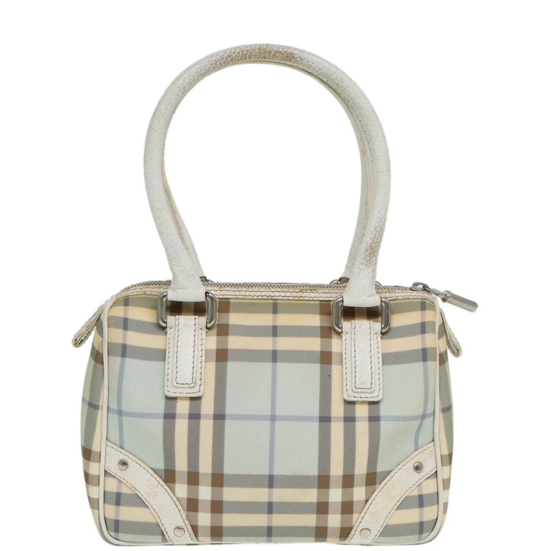 Burberry Nova Check Hand Bag PVC Blue Auth yk13985
