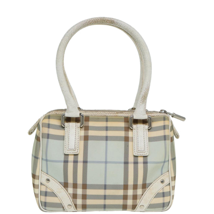 Burberry Nova Check Hand Bag PVC Blue Auth yk13985