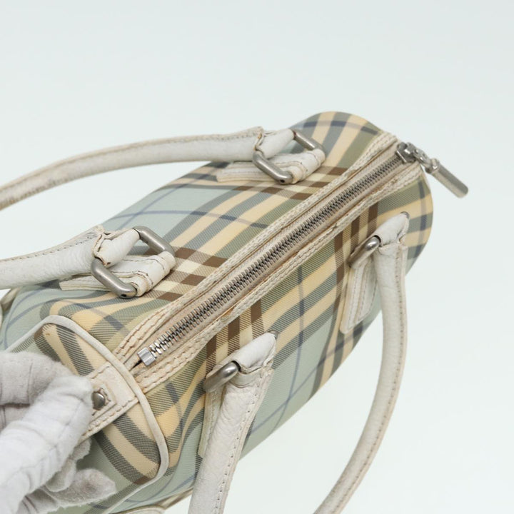 Burberry Nova Check Hand Bag PVC Blue Auth yk13985