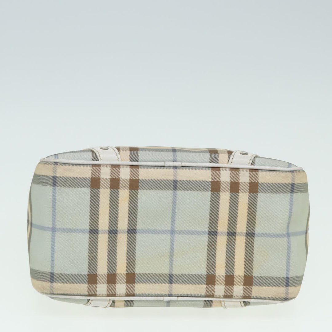 Burberry Nova Check Hand Bag PVC Blue Auth yk13985