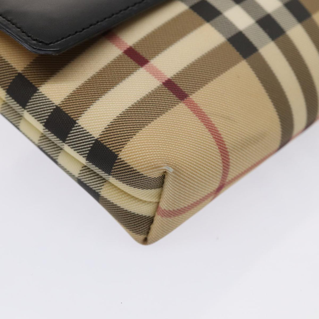 Burberry Nova Check Shoulder Bag PVC Beige Auth yk13998
