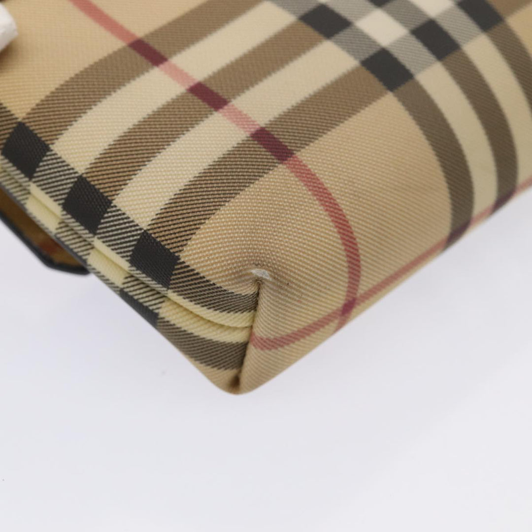 Burberry Nova Check Shoulder Bag PVC Beige Auth yk13998