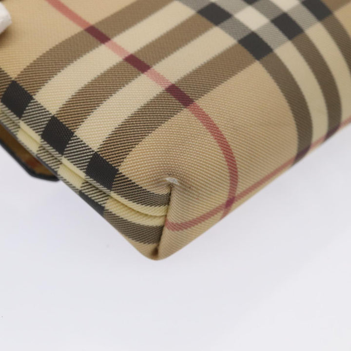 Burberry Nova Check Shoulder Bag PVC Beige Auth yk13998