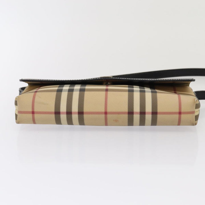 Burberry Nova Check Shoulder Bag PVC Beige Auth yk13998