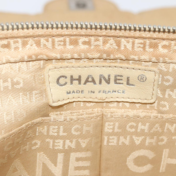 Top Quality Chanel Choco Bar  Turn Lock ChainShoulder Bag Canvas Brown CC Auth yk14020