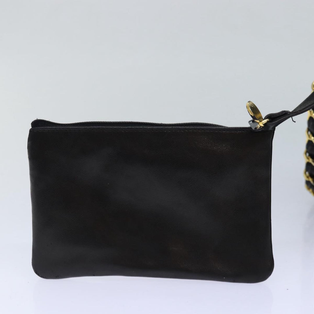 Top Quality Chanel COCO Mark Drawstring Chain Shoulder Bag Leather Brown CC Auth yk14076