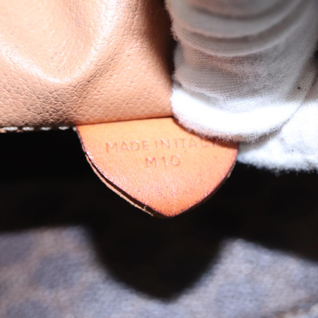 Celine Macadam Canvas Shoulder Bag PVC Leather Brown Auth yk14126
