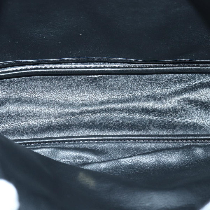 CHRISTIAN Top quality Dior Shoulder Bag Leather Black Brown gold Auth yk14140