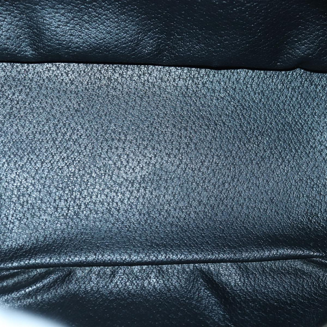 Celine Macadam Canvas Hand Bag PVC Leather Black Auth yk14246
