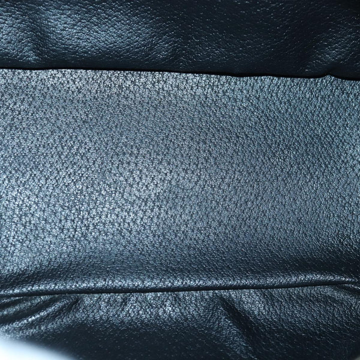 Celine Macadam Canvas Hand Bag PVC Leather Black Auth yk14246