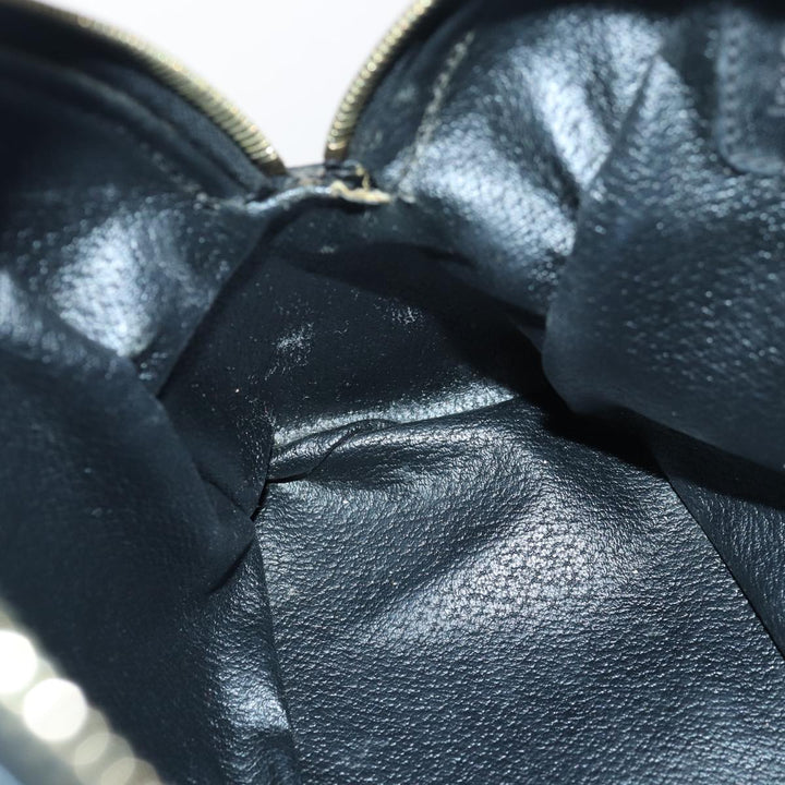 Celine Macadam Canvas Hand Bag PVC Leather Black Auth yk14246