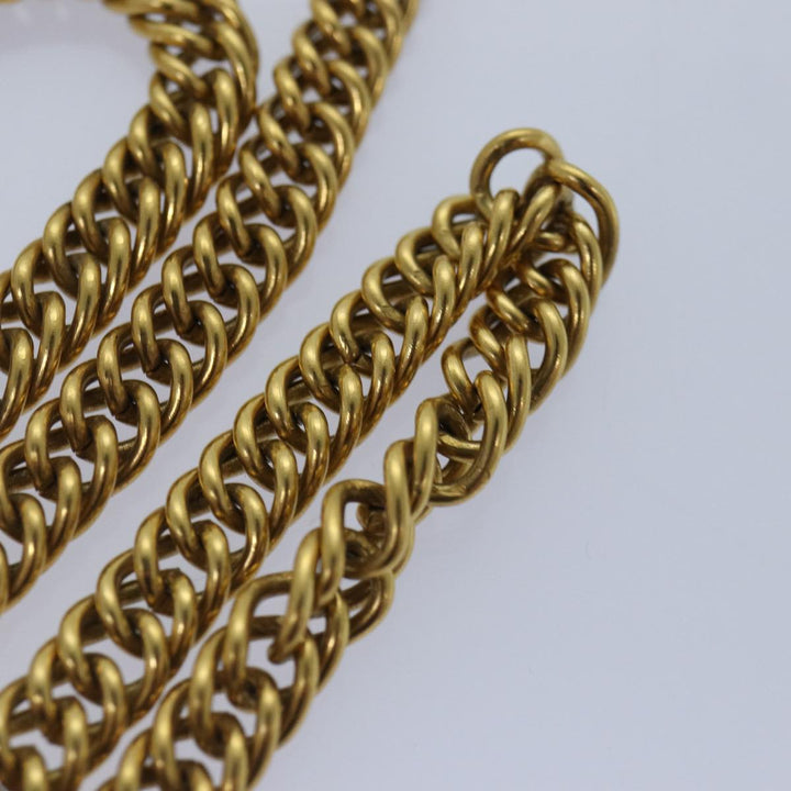 Top Quality Chanel Lucambon 31 Necklace metal Gold CC Auth yk14272