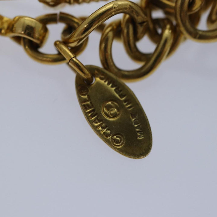 Top Quality Chanel Lucambon 31 Necklace metal Gold CC Auth yk14272
