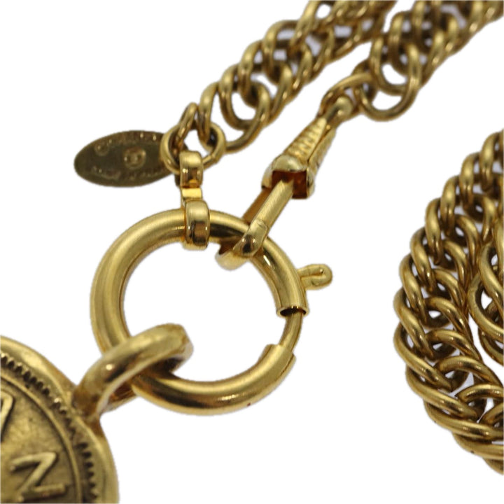 Top Quality Chanel Lucambon 31 Necklace metal Gold CC Auth yk14272