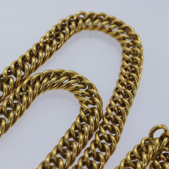 Top Quality Chanel Lucambon 31 Necklace metal Gold CC Auth yk14272