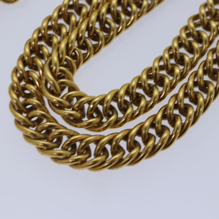 Top Quality Chanel Lucambon 31 Necklace metal Gold CC Auth yk14272