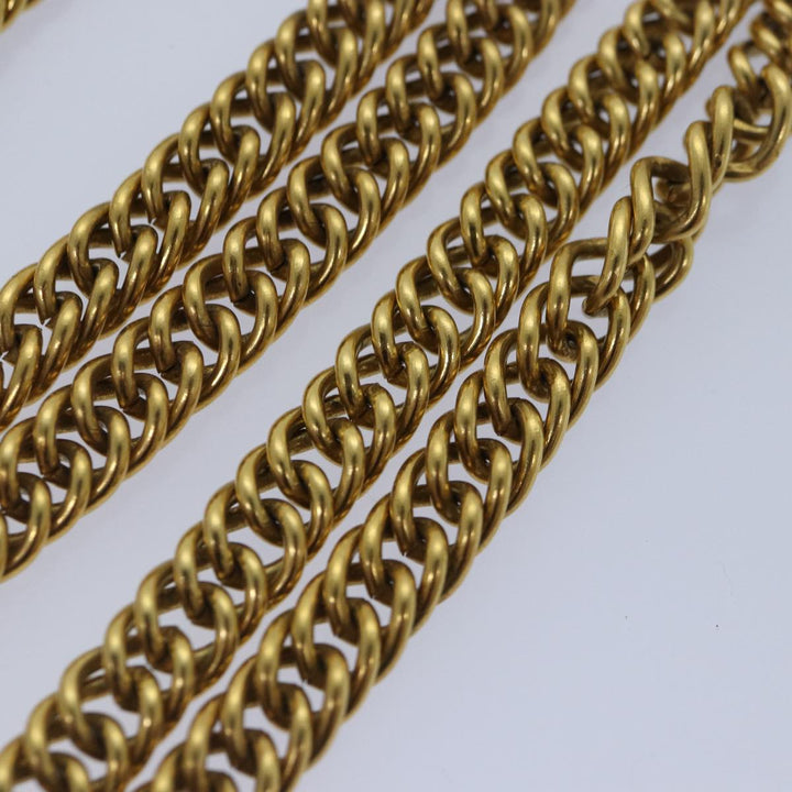 Top Quality Chanel Lucambon 31 Necklace metal Gold CC Auth yk14272