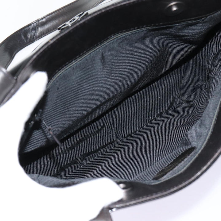 Top Quality Chanel COCO Mark Shoulder Bag Enamel Black Silver CC Auth yk14331