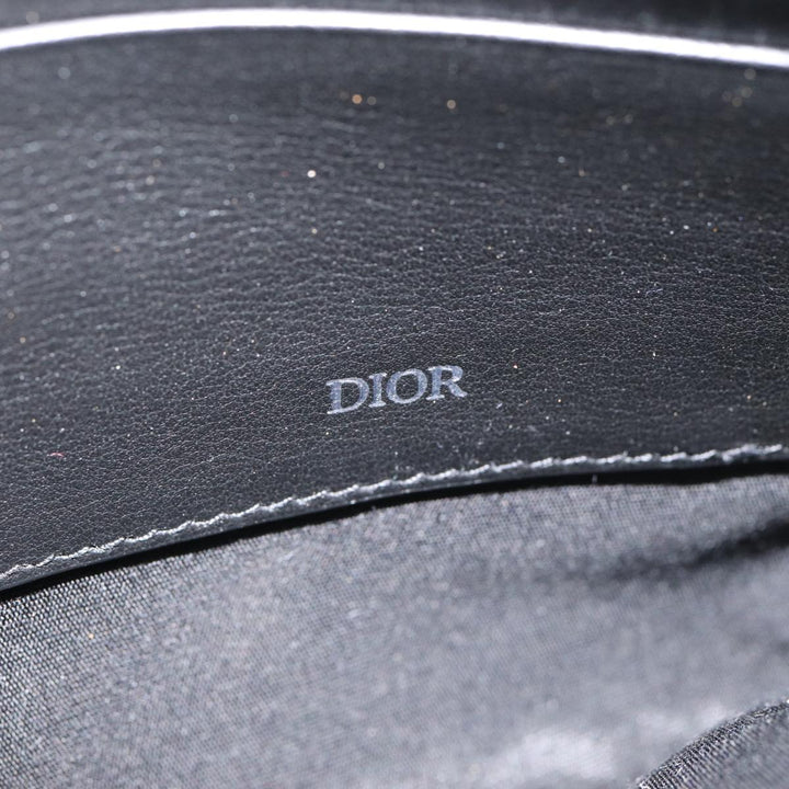 CHRISTIAN Top quality Dior Trotter Canvas Clutch Bag Navy Silver Auth yk14332