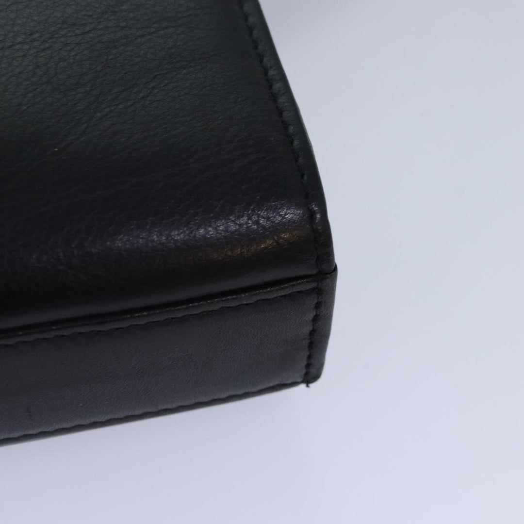 Top Quality Balenciaga Clutch Bag Leather Black Gold Auth yk14401