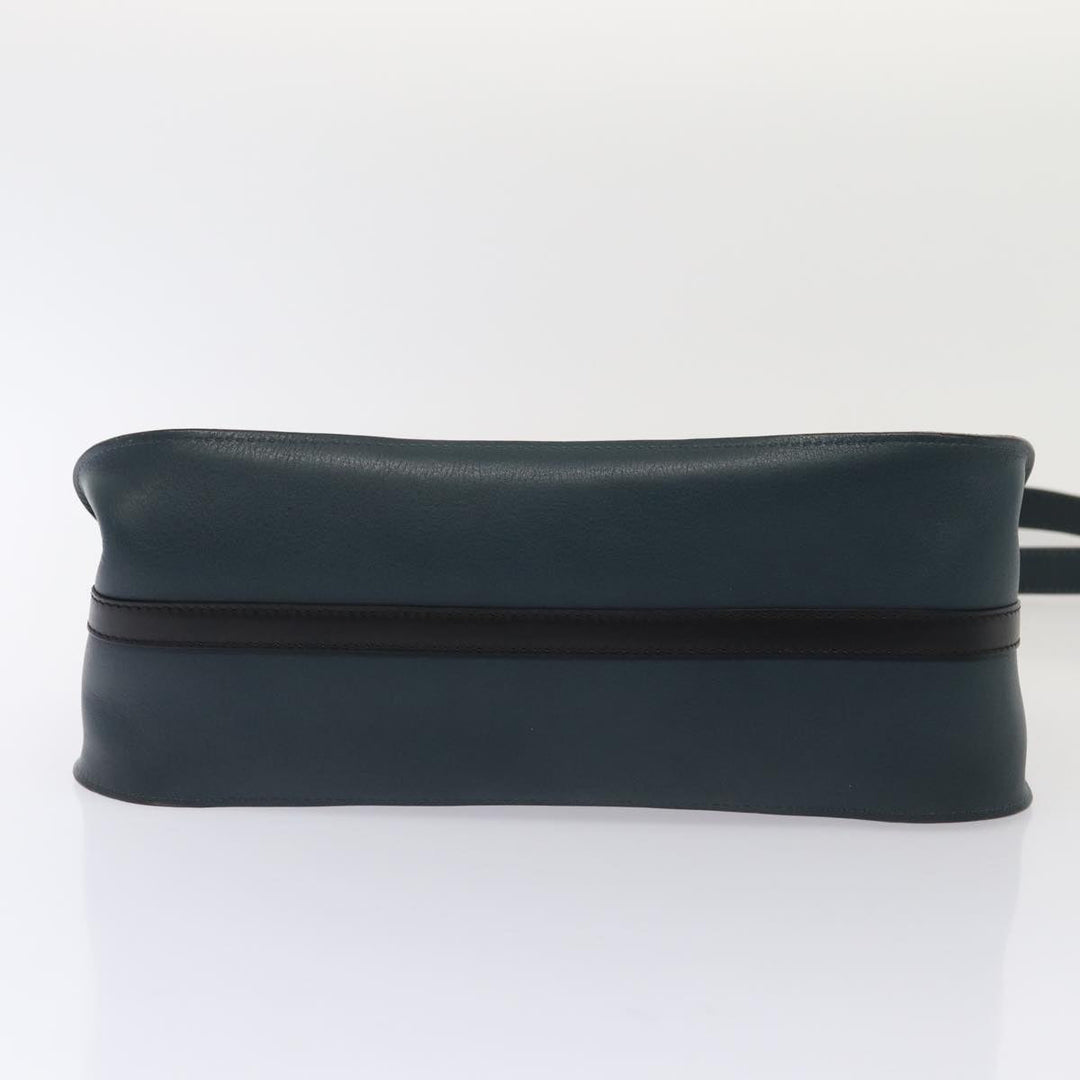 Chloe Hailey Hand Bag Leather 2way Navy Gold yk14412