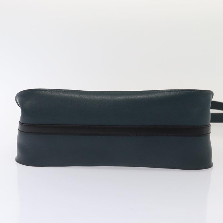 Chloe Hailey Hand Bag Leather 2way Navy Gold yk14412