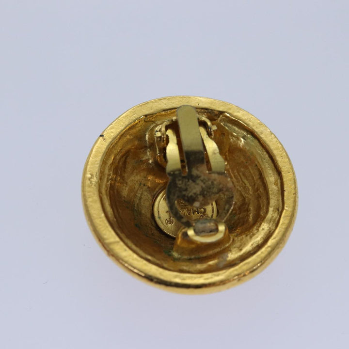 Top Quality Chanel COCO Mark Earring metal Gold CC Auth yk14445