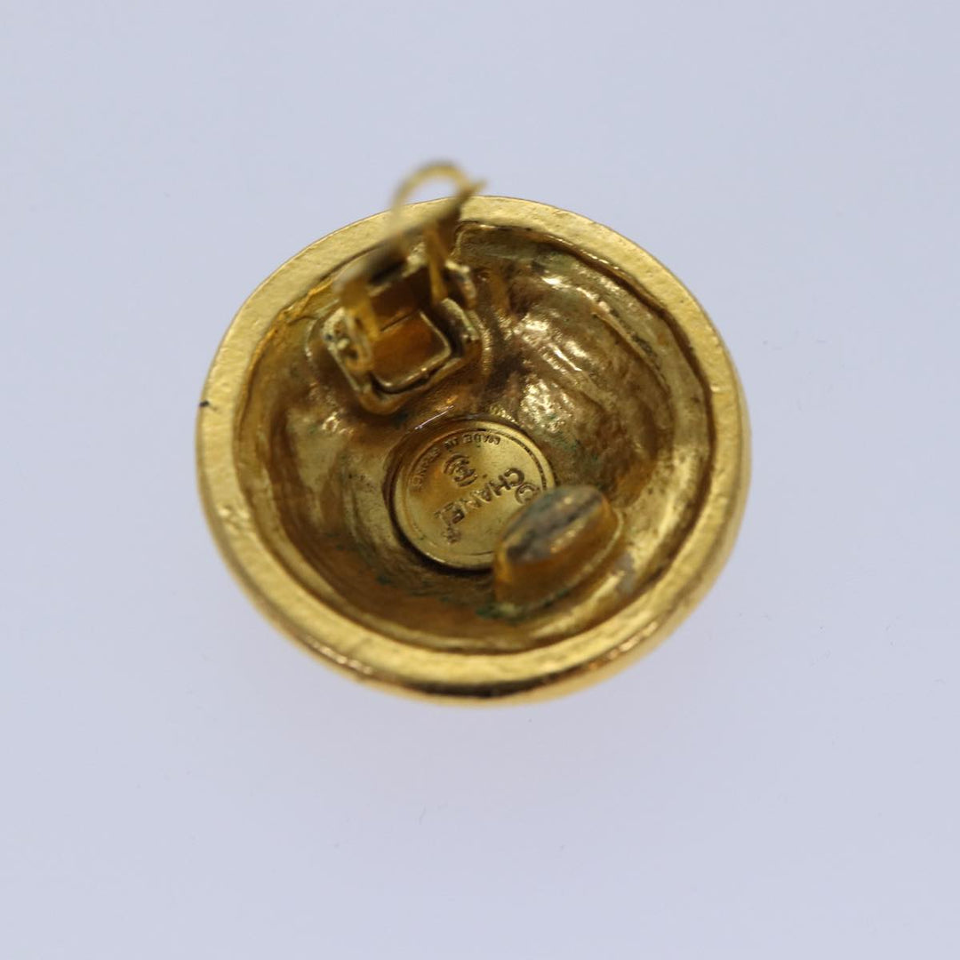 Top Quality Chanel COCO Mark Earring metal Gold CC Auth yk14445