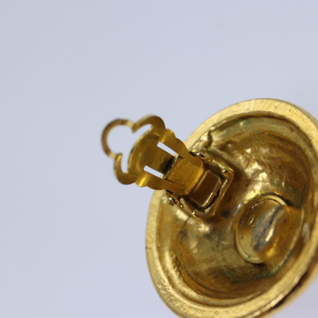 Top Quality Chanel COCO Mark Earring metal Gold CC Auth yk14445