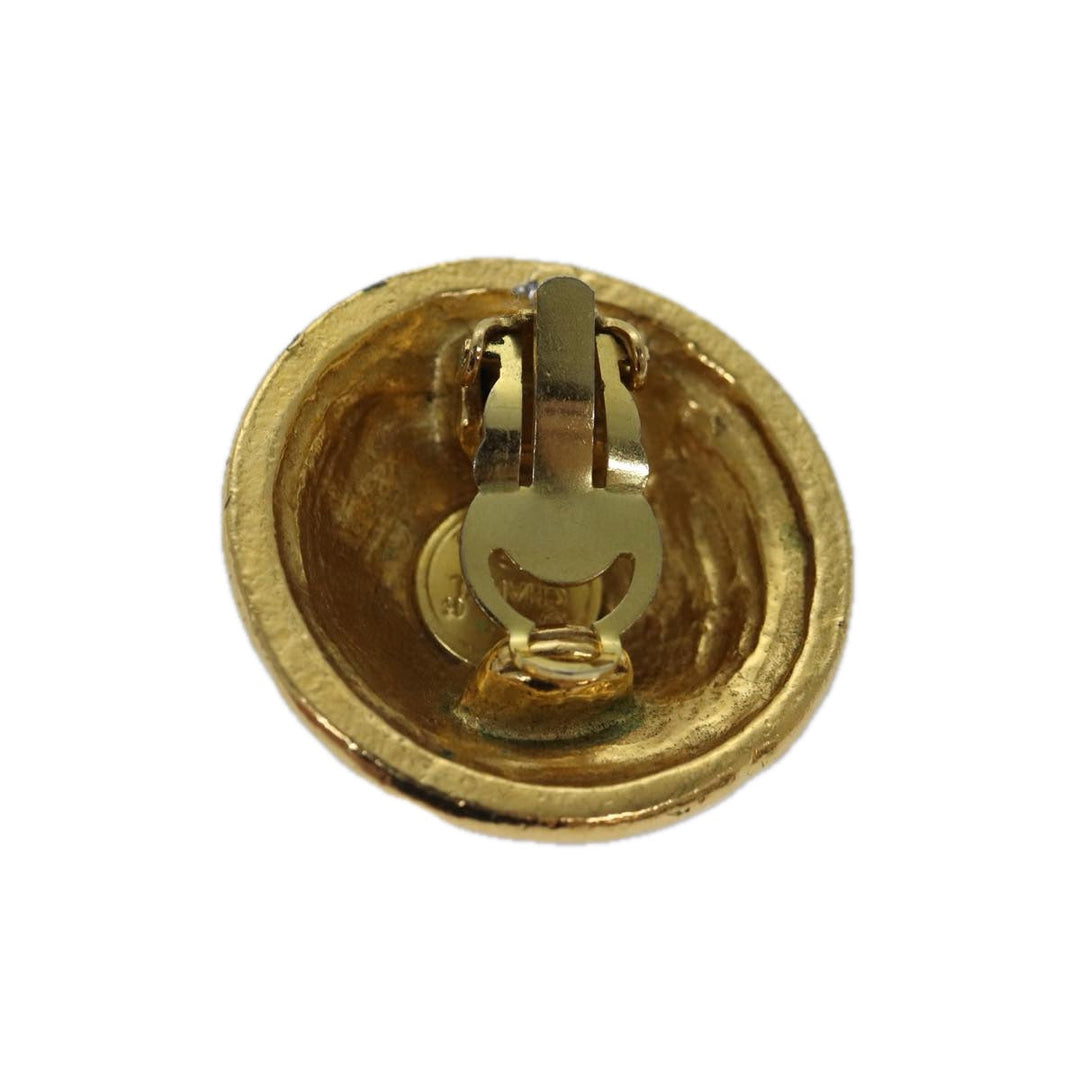 Top Quality Chanel COCO Mark Earring metal Gold CC Auth yk14445