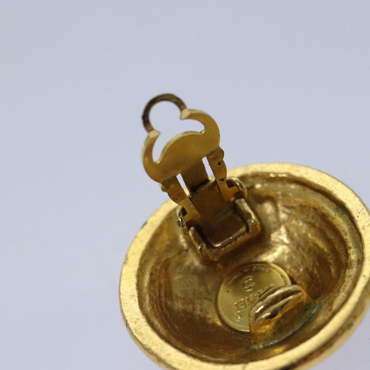 Top Quality Chanel COCO Mark Earring metal Gold CC Auth yk14445