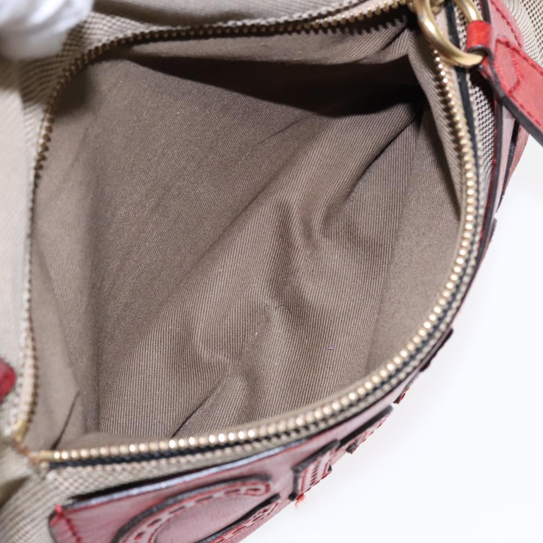 Chloe Harley Hand Bag Canvas Leather Beige Gold yk15232