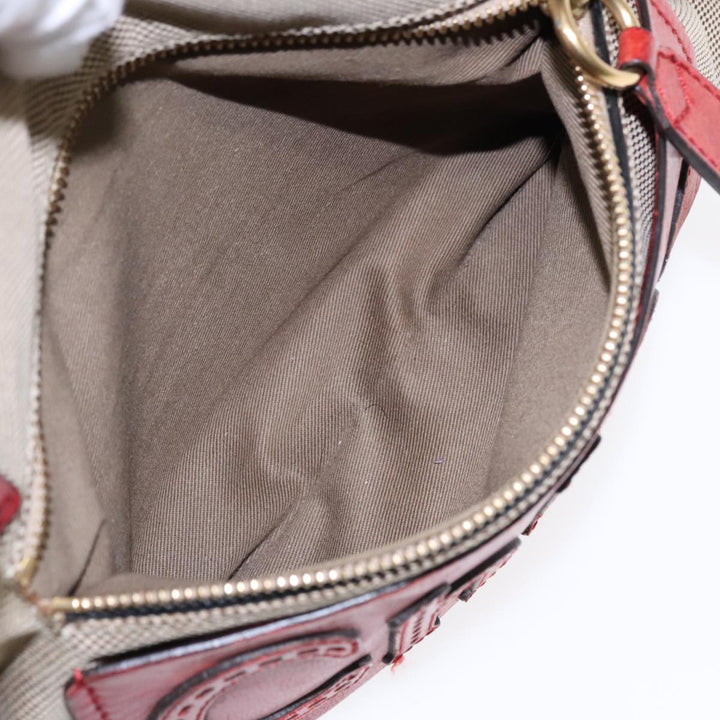 Chloe Harley Hand Bag Canvas Leather Beige Gold yk15232
