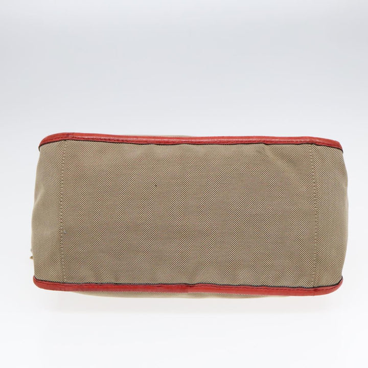 Chloe Harley Hand Bag Canvas Leather Beige Gold yk15232