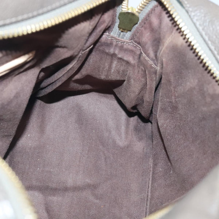 Chloe Paraty Hand Bag Leather 2way Brown Gold yk15233