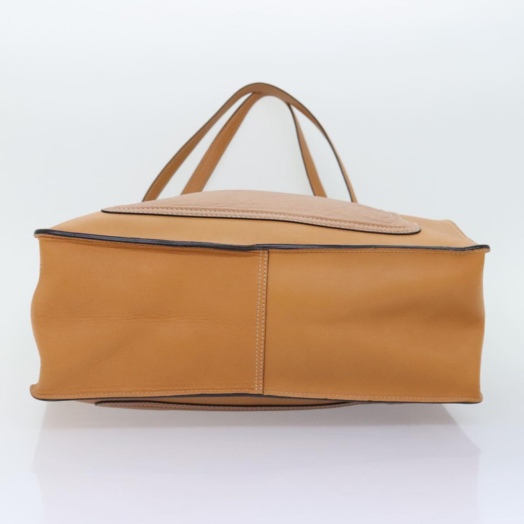 Chloe Hand Bag Leather Brown Gold yk15287