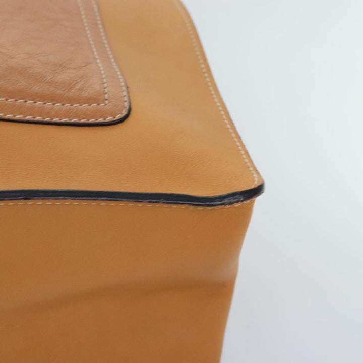 Chloe Hand Bag Leather Brown Gold yk15287