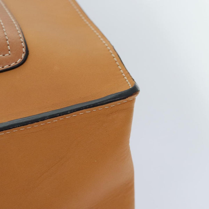 Chloe Hand Bag Leather Brown Gold yk15287