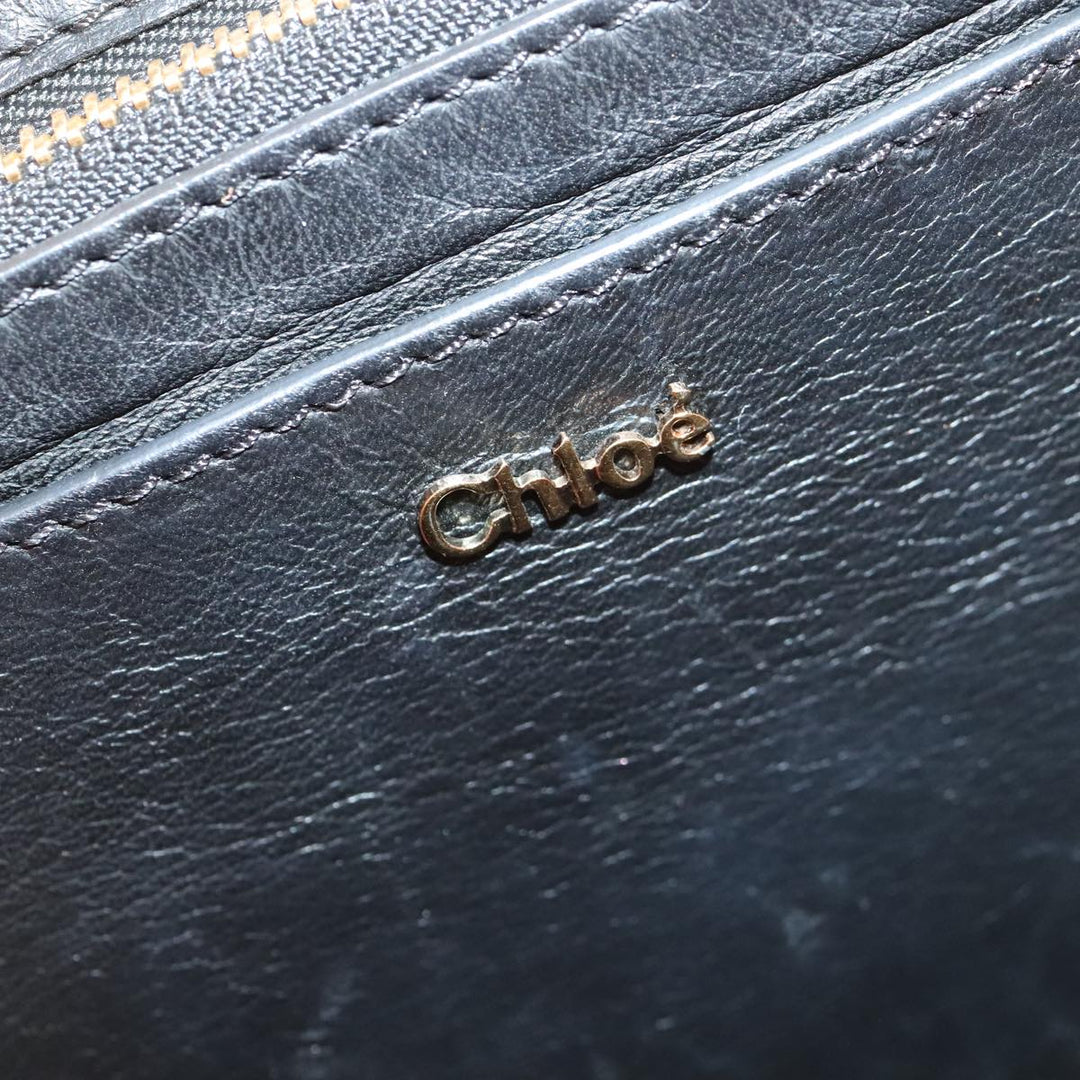 Chloe Hand Bag Leather Brown Gold yk15287