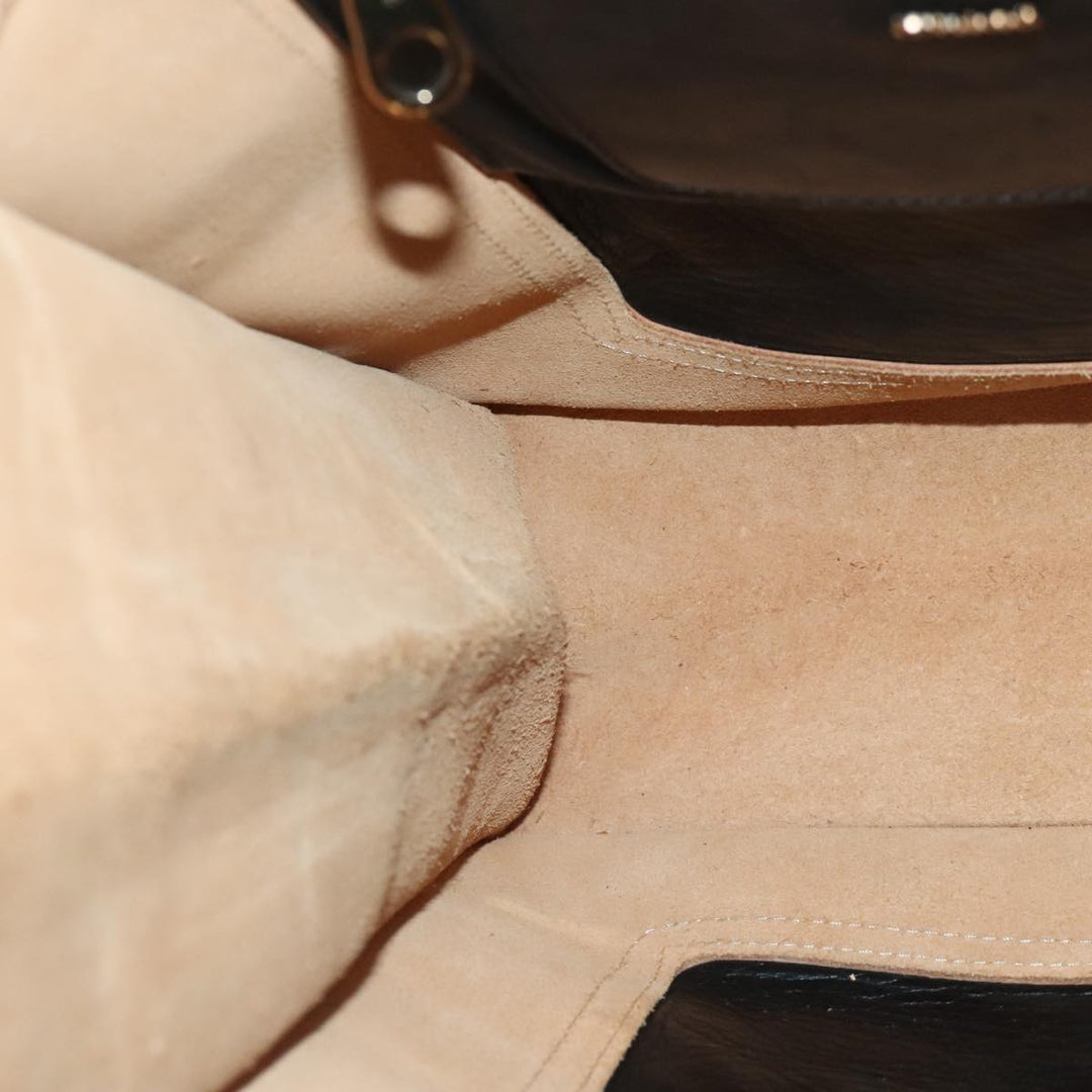 Chloe Hand Bag Leather Brown Gold yk15287
