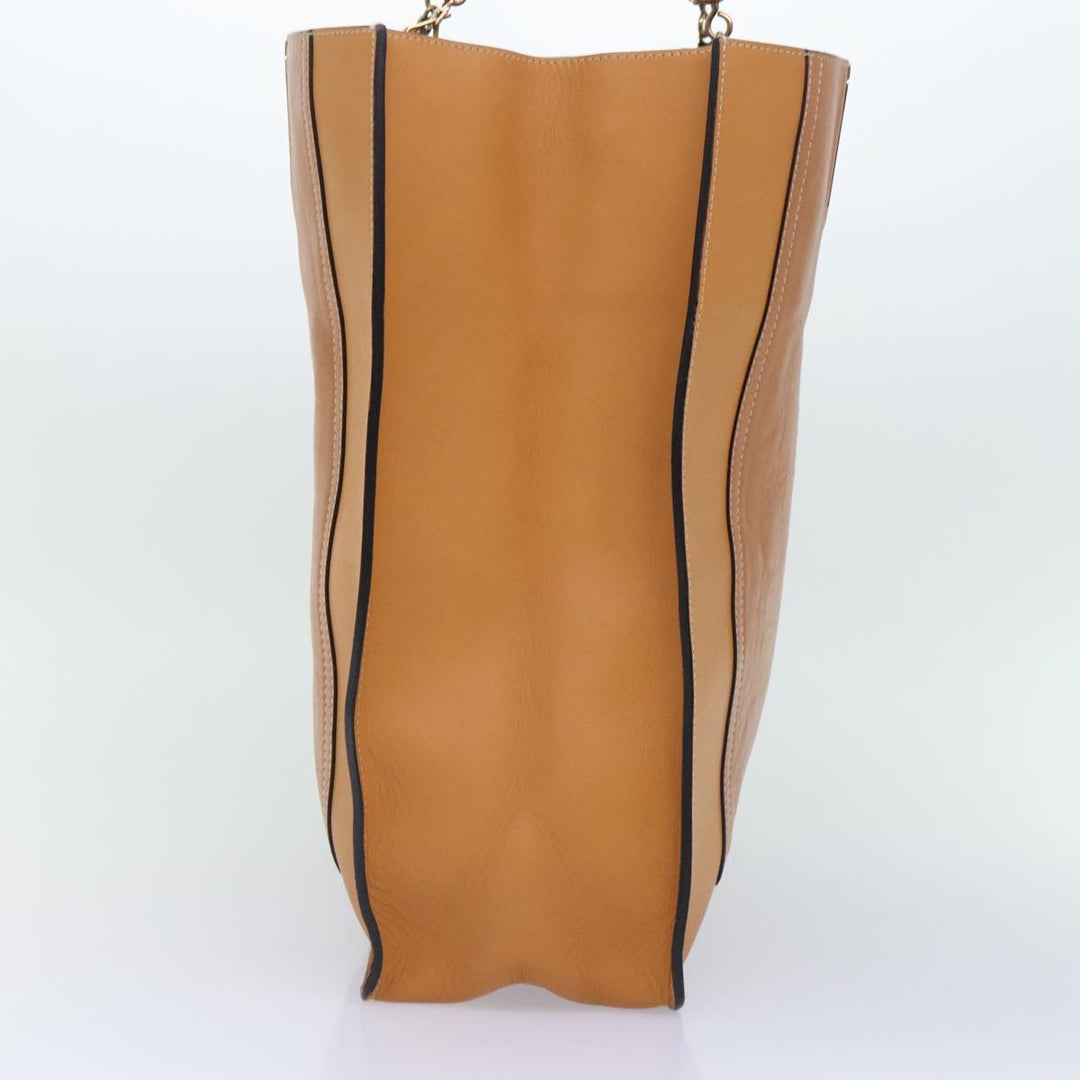 Chloe Hand Bag Leather Brown Gold yk15287