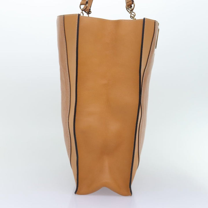 Chloe Hand Bag Leather Brown Gold yk15287