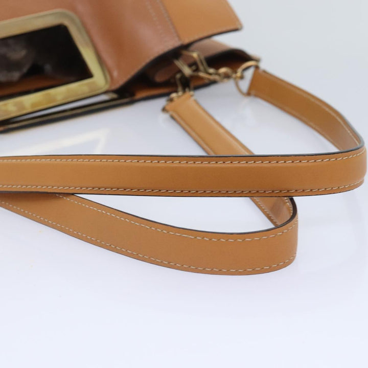 Chloe Hand Bag Leather Brown Gold yk15287