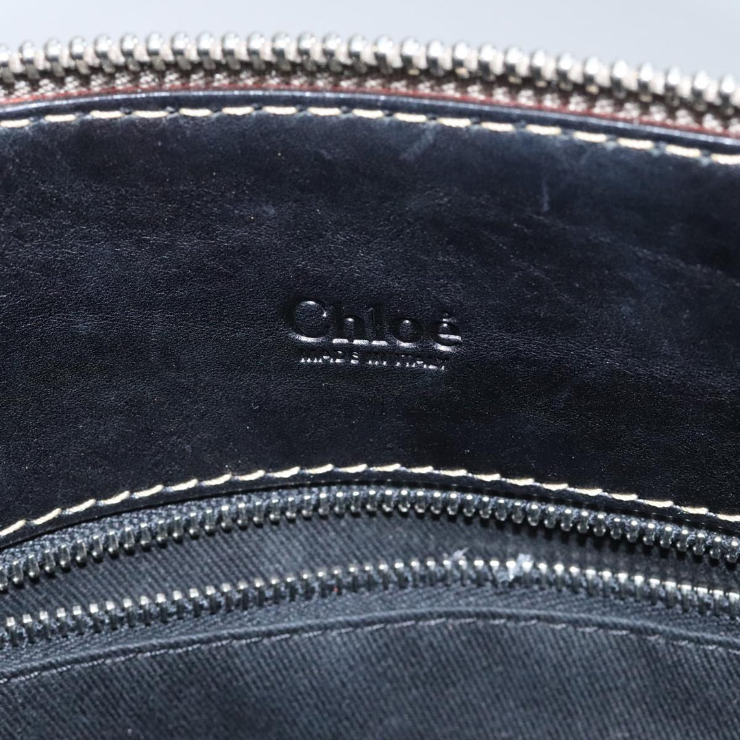 Chloe Edith Hand Bag Leather 2way Black Silver yk15433