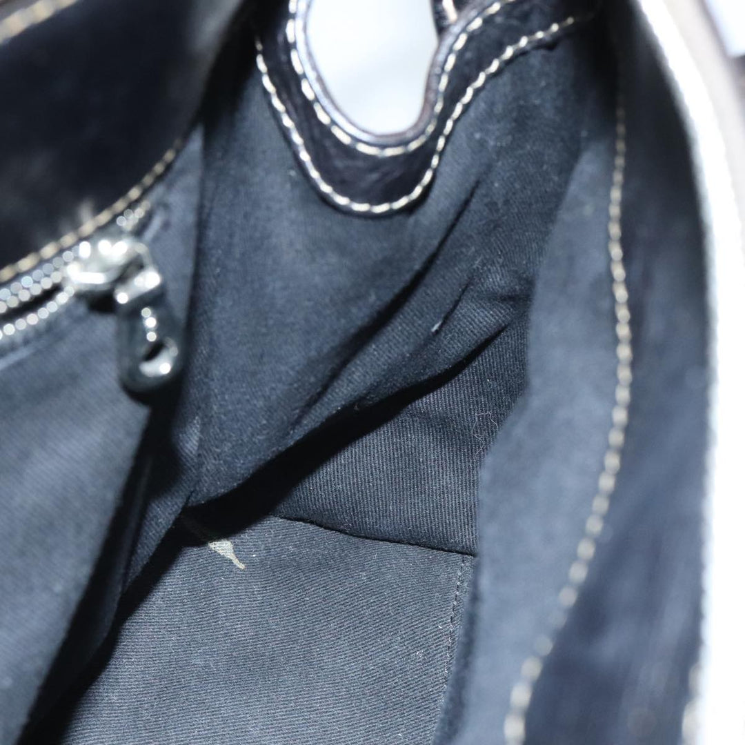 Chloe Edith Hand Bag Leather 2way Black Silver yk15433